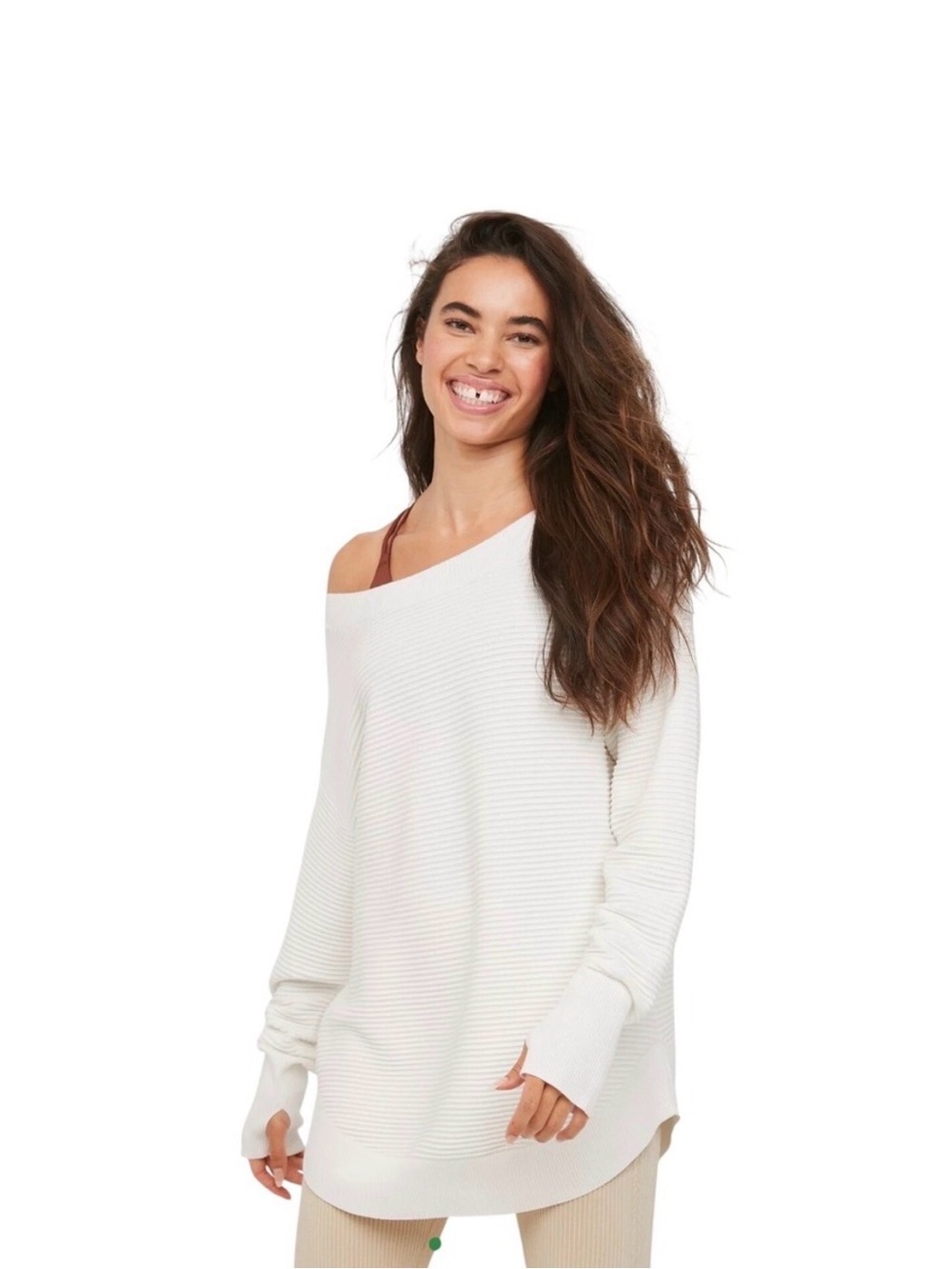OFFLINE by Aerie Home Stretch Off The Shoulder Sweater Size Large